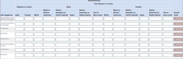 EEO-1 Reporting example 